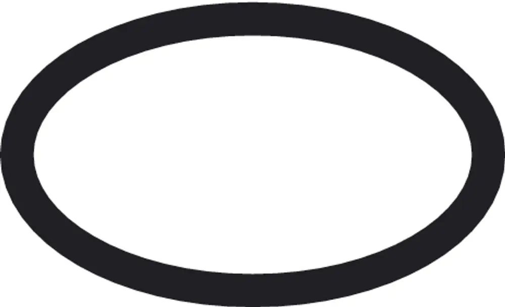 Schwarzer O-Ring mit runder Form, geeignet für Dichtungen. Hergestellt von Hansgrohe, präsentiert auf weißem Hintergrund.